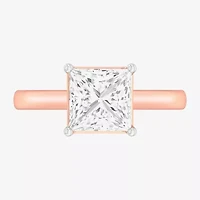 G-H / SI1-SI2) Womens 2 CT. T.W. Lab Grown White Diamond 14K Gold Princess Solitaire Engagement Ring