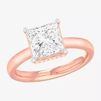 G-H / SI1-SI2) Womens 2 CT. T.W. Lab Grown White Diamond 14K Gold Princess Solitaire Engagement Ring