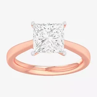 (G-H / SI1-SI2) Womens 2 CT. T.W. Lab Grown White Diamond 14K Gold Princess Solitaire Engagement Ring