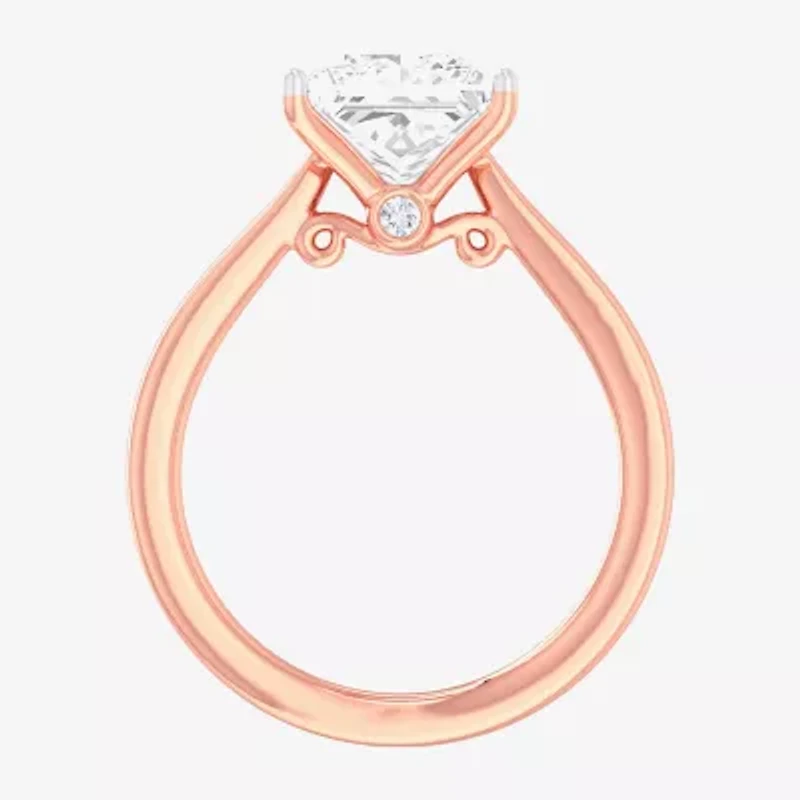 (G-H / SI1-SI2) Womens 2 CT. T.W. Lab Grown White Diamond 14K Gold Princess Solitaire Engagement Ring
