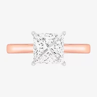 (G-H / SI1-SI2) Womens 2 CT. T.W. Lab Grown White Diamond 14K Gold Princess Solitaire Engagement Ring