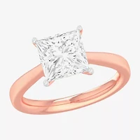 (G-H / SI1-SI2) Womens 2 CT. T.W. Lab Grown White Diamond 14K Gold Princess Solitaire Engagement Ring