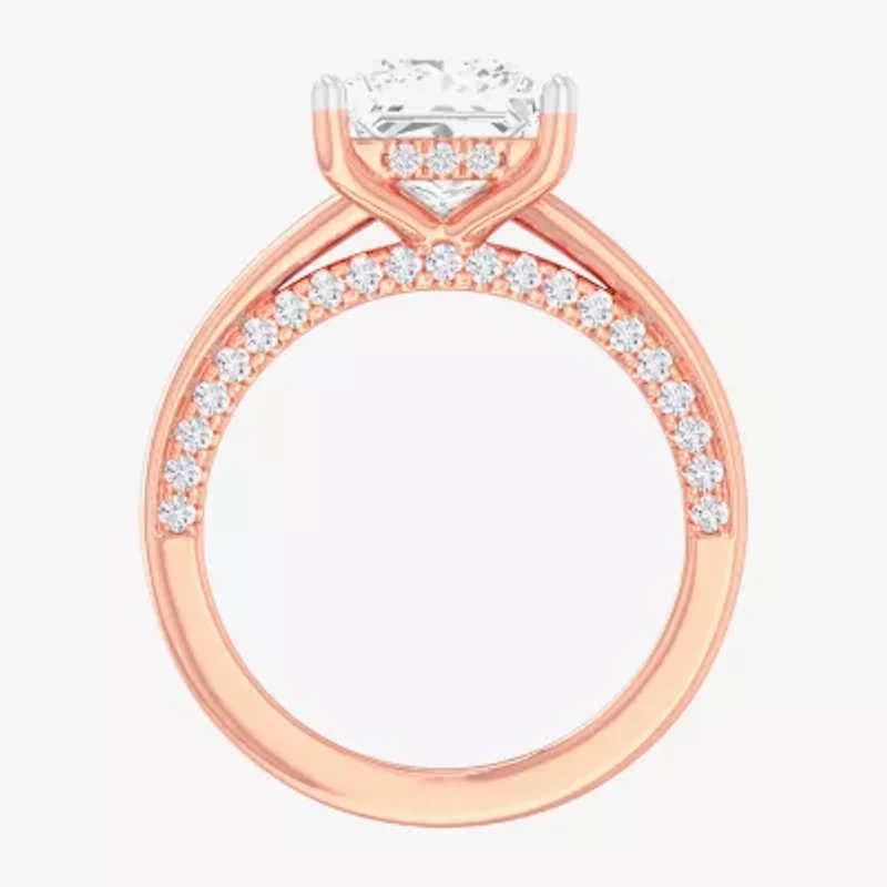 (G-H / SI1-SI2) Womens 2 1/2 CT. T.W. Lab-Grown White Diamond 14K Gold Princess Solitaire Engagement Ring