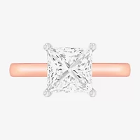 (G-H / SI1-SI2) Womens 2 1/2 CT. T.W. Lab-Grown White Diamond 14K Gold Princess Solitaire Engagement Ring