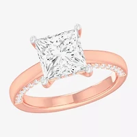 (G-H / SI1-SI2) Womens 2 1/2 CT. T.W. Lab-Grown White Diamond 14K Gold Princess Solitaire Engagement Ring