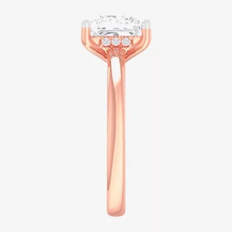 (G-H / SI1-SI2) Womens 2 1/2 CT. T.W. Lab-Grown White Diamond 14K Gold Princess Solitaire Engagement Ring