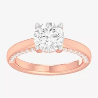 (G-H / SI1-SI2) Womens 2 1/2 CT. T.W. Lab-Grown White Diamond 14K Gold Round Solitaire Engagement Ring