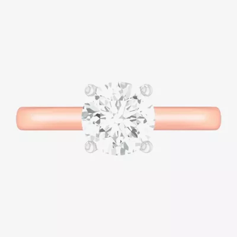(G-H / SI1-SI2) Womens 2 1/2 CT. T.W. Lab-Grown White Diamond 14K Gold Round Solitaire Engagement Ring