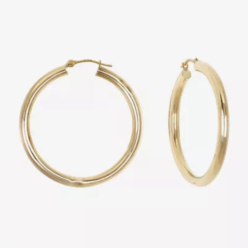 Majestique Womens 18K Gold 3mm Hoop Earrings