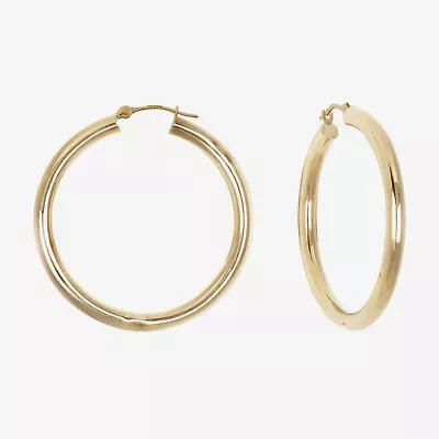 Majestique Womens 18K Gold 3mm Hoop Earrings