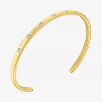 Yes,Please! Womens Diamond Accent White Diamond 14K Sterling Silver Cuff Bracelet