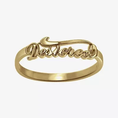 Personalized Script Name Ring
