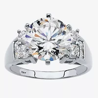 DiamonArt® Womens CT. T.W. White Cubic Zirconia 10K Gold Engagement Ring