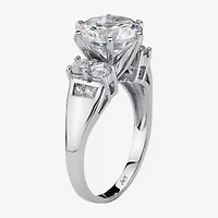 DiamonArt® Womens CT. T.W. White Cubic Zirconia 10K Gold Engagement Ring
