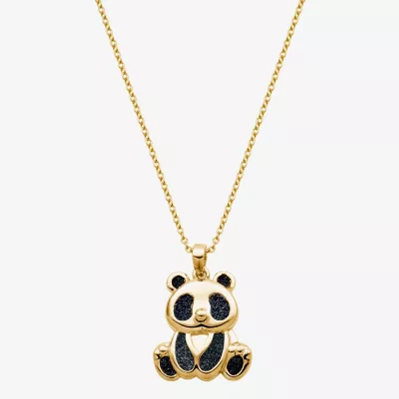 Panda Womens 18K Gold Over Silver 18 Inch Pendant Necklace