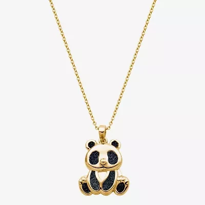Panda Womens 18K Gold Over Silver 18 Inch Pendant Necklace
