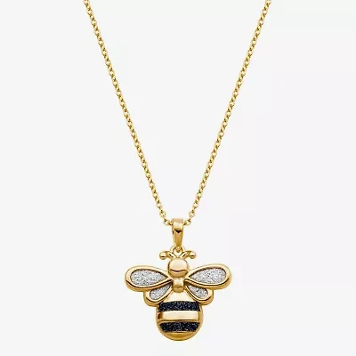 Bee Womens 18K Gold Over Silver 18 Inch Pendant Necklace