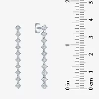 (G-H / Si2-I1) Womens 1/10 CT. T.W. Lab Grown White Diamond Sterling Silver Drop Earrings