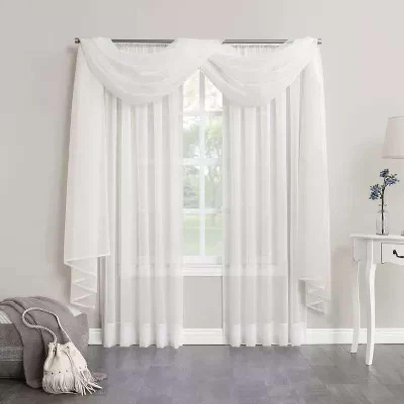 No 918 Emily Rod Pocket Sheer Single Curtain Panel
