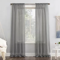 No 918 Emily Rod Pocket Sheer Single Curtain Panel