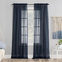 No 918 Emily Rod Pocket Sheer Single Curtain Panel