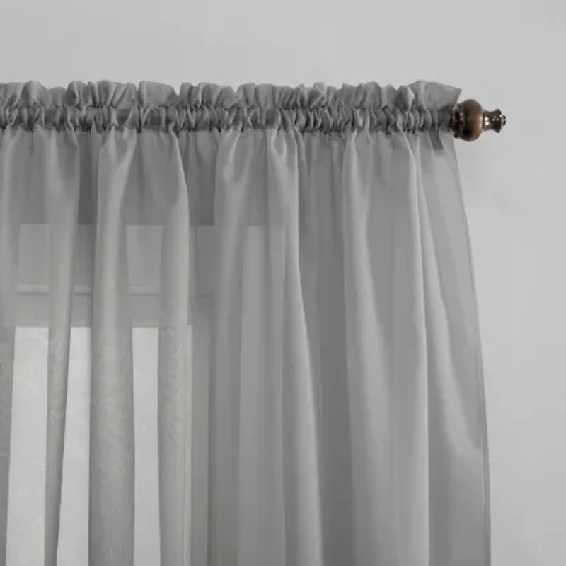No 918 Emily Rod Pocket Sheer Single Curtain Panel