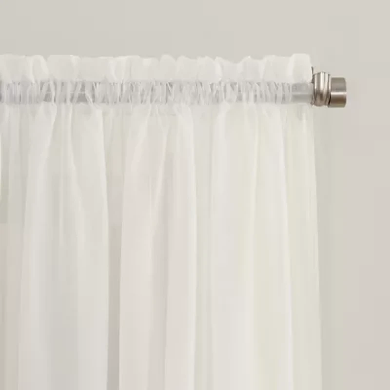 No 918 Emily Rod Pocket Sheer Single Curtain Panel