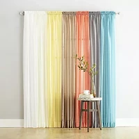 No 918 Emily Rod Pocket Sheer Single Curtain Panel