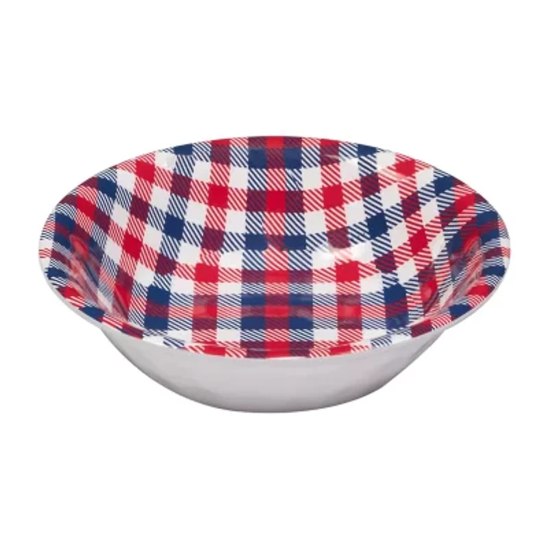 Certified International Patriotic Plaid 12-pc. Melamine Dinnerware Set