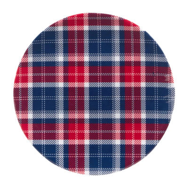 Certified International Patriotic Plaid 6-pc. Melamine Salad Plate