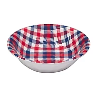 Certified International Patriotic Plaid 6-pc. Melamine Cereal Bowl