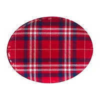 Certified International Patriotic Plaid 2-pc. Melamine Serving Platter