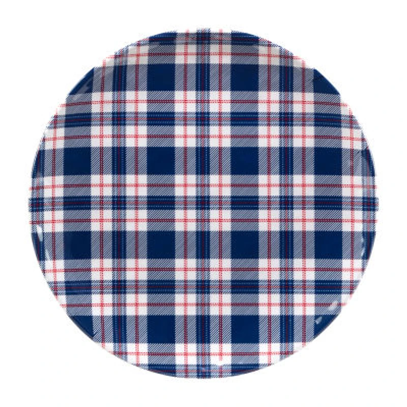 Certified International Patriotic Plaid 2-pc. Melamine Serving Platter