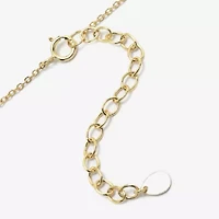 Silver Treasures Womens 14K Gold Over Silver Bar 16 Inch Pendant Necklace