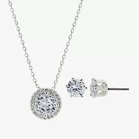 Sparkle Allure Womens CT. T.W. Pure Silver Over Brass 2-pc. Jewelry Set