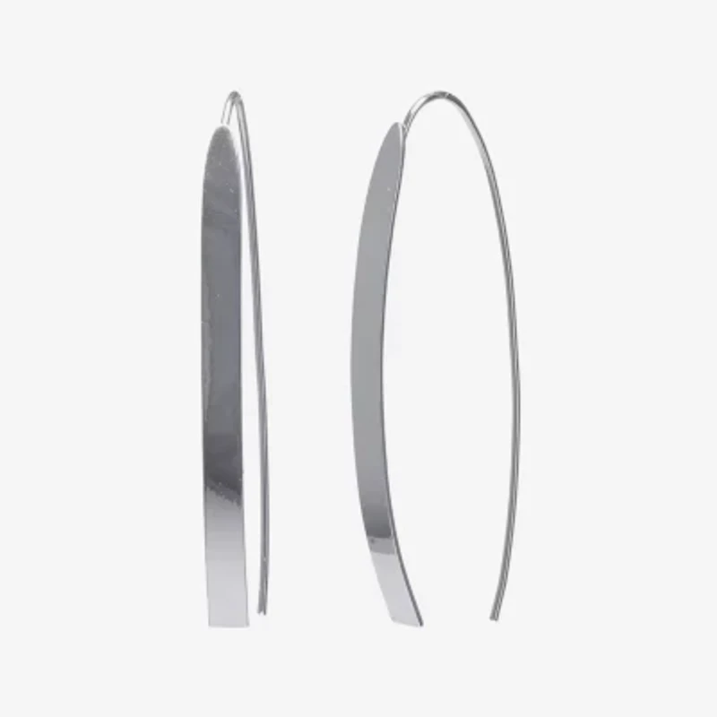 Silver Reflections Womens Pure Silver Over Brass Drop Earrings
