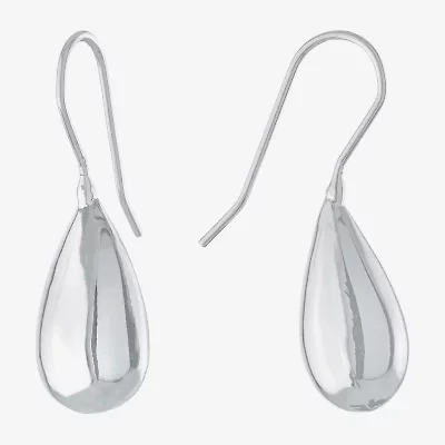 Silver Reflections Pure Silver Over Brass Pear Drop Earrings