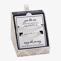 Sparkle Allure You & Me Womens 2-pc. Pure Silver Over Brass Bracelet Set