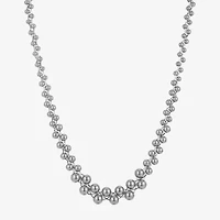 1928 Silver Tone Womens Gray 18 Inch Collar Necklace