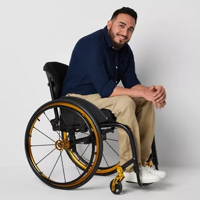 St. John's Bay Universal Wrinkle Free Easy Care Seated Mens Adaptive Easy-on + Easy-off Wear Classic Fit Flat Front Pant