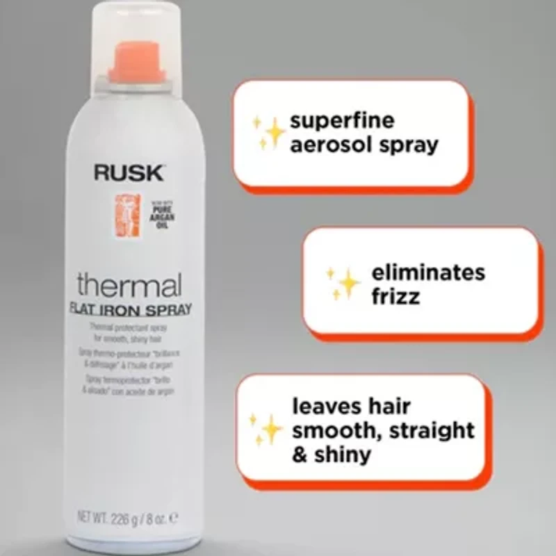 Rusk Thermal Iron Argan Oil Infused Heat Protectant 8 oz.