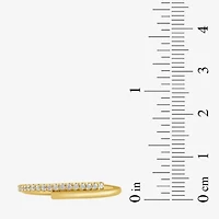 Womens 1/10 CT. T.W. Lab Grown White Diamond 10K Gold Delicate Band