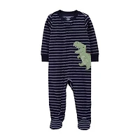 Carter's Baby Boys Footed Fleece Crew Neck Long Sleeve One Piece Pajama