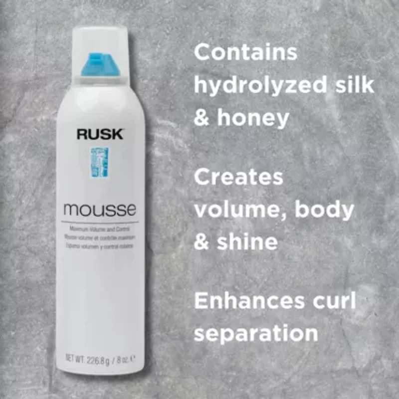 Rusk Maximum Volume & Control Hair Mousse 8.8 oz.