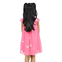 Lilt Little Girls Short Sleeve Flutter Sleeve A-Line Dress