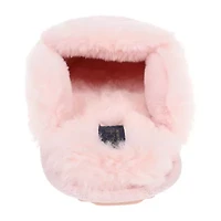 Rachel Roy Lucy Plush Notched Collar Scuff Womens Memory Foam Slip-On Slippers