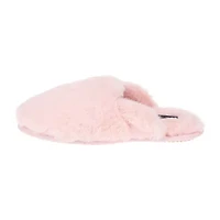 Rachel Roy Lucy Plush Notched Collar Scuff Womens Memory Foam Slip-On Slippers