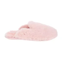 Rachel Roy Lucy Plush Notched Collar Scuff Womens Memory Foam Slip-On Slippers