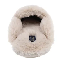 Rachel Roy Lucy Plush Notched Collar Scuff Womens Memory Foam Slip-On Slippers