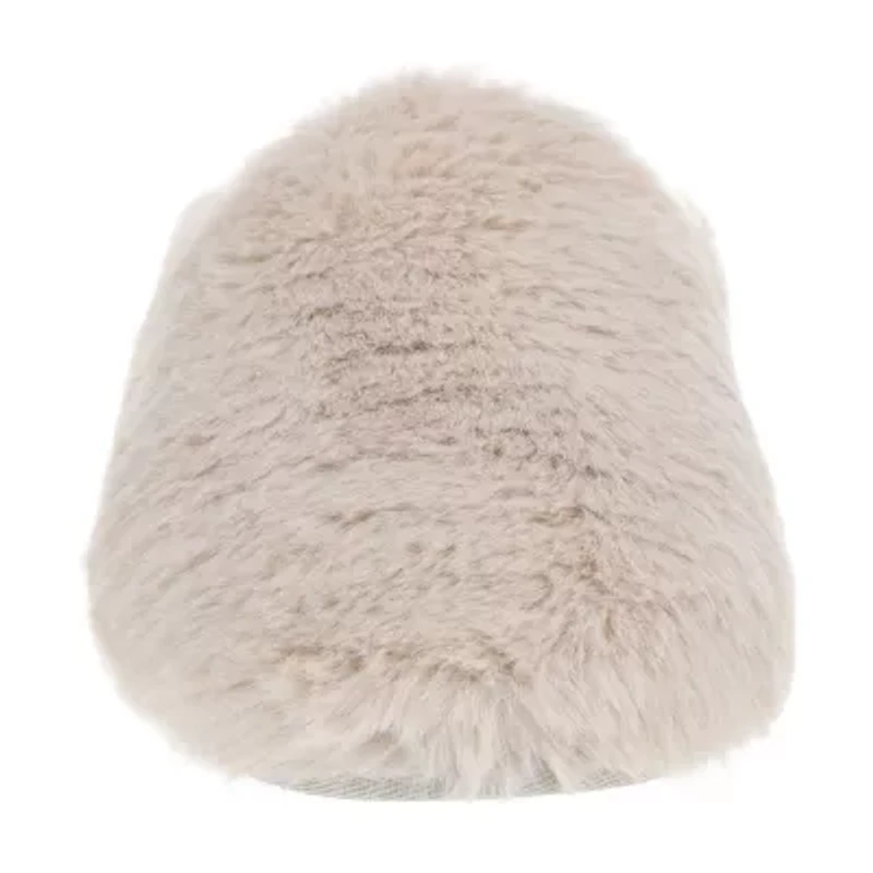Rachel Roy Lucy Plush Notched Collar Scuff Womens Memory Foam Slip-On Slippers